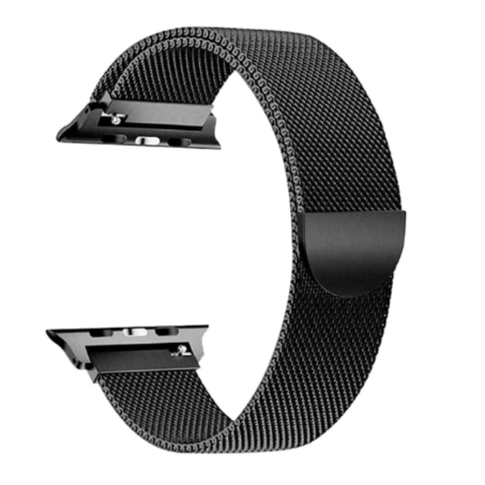 NEW BAND BLACK Milanese Stainless For Apple Watch - Picture 2 of 10